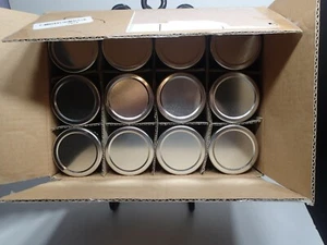 Set of 12 Glass canisters with lids each holds 1.25 cups or 10 ounces - Picture 1 of 3