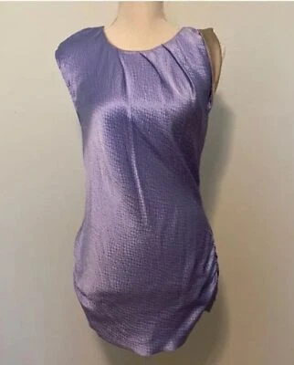 Mini Vestido Lila Poleci Seda Color Púrpura Tostado Talla 2 Pequeño Precioso Elegante T10 Foto 1 de 4