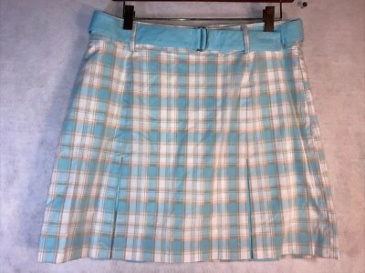 Pantalón corto de golf IZOD Perform para mujer talla 6 azul blanco cremallera bolsillos con cinturón tenis nuevo con etiquetas Foto 1 de 4