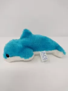 ACE Neuheit Vintage Plüschtier Delfin klein 7" blau weiß Top Zustand - Bild 1 von 6