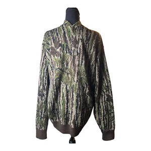 VTG 80s 90s Rattlers Brand Camouflage Pullover Acrylic Henley Sweater Size 2X - Picture 1 of 5