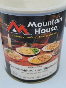 Mountain House Freeze Dried Granola With Milk Blueberry Emergency Survival Food - Picture 1 of 5