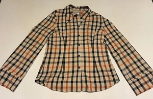 Baum Und Pferdgarten Womens Brown Gingham Plaid Button Down Flannel Shirt 36 - Picture 1 of 6