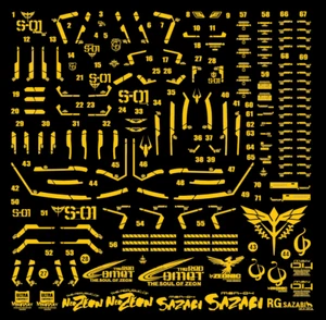 Pegatina de metal dorado Delpi para RG Sazabi - EE. UU. - Imagen 1 de 7