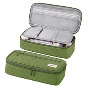 Large Pencil Case, Big Capacity Pencil Pouch Stationery Pen Bag, Army Green - Picture 1 of 7