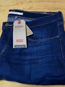 Levi's Women's Dark Blue Classic Straight 16 Short W33 L28 New - Picture 1 of 7