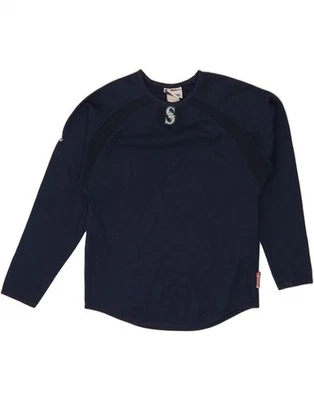 Top MAJESTIC para mujer Seattle Mariners manga larga Reino Unido 12 mediano azul marino AR03 Foto 1 de 3