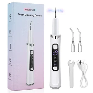 Ultrasonic Tooth Cleaner Tartar Plaque Remover for Teeth with LED Light 5 Modes - Picture 1 of 21