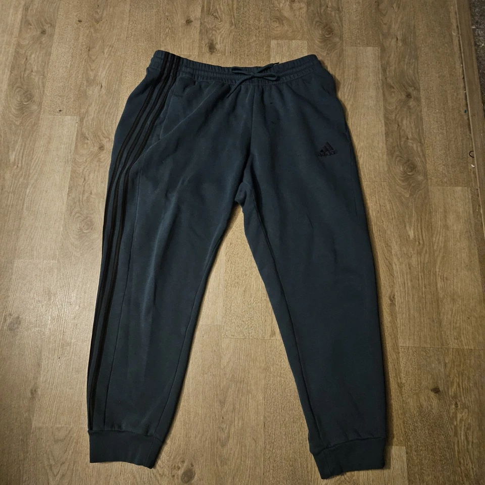 Pantalones Adidas Para Hombre 4XL Negros Forrados de Vellón Joggers Tres Rayas Logo Atlético Foto 1 de 4
