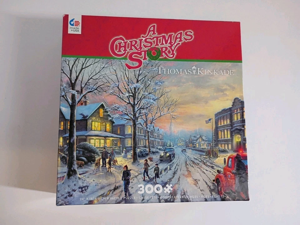 A Christmas Story Thomas Kinkade 300 Piece Puzzle With Poster Ceaco Complete