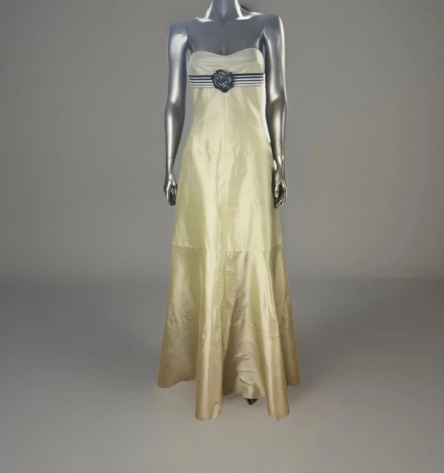 Vestido de seda verde apio talla 6 TARA JARMON Foto 1 de 4