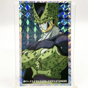 Tarjeta holográfica Cell Dragon Ball Z cuadrada vintage Menko muy rara Amada Japón limitada - Imagen 1 de 10