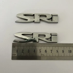 Vauxhall Opel Sri Badges Pair Emblems Logos Side Nameplates Silver Plastic - Picture 1 of 11