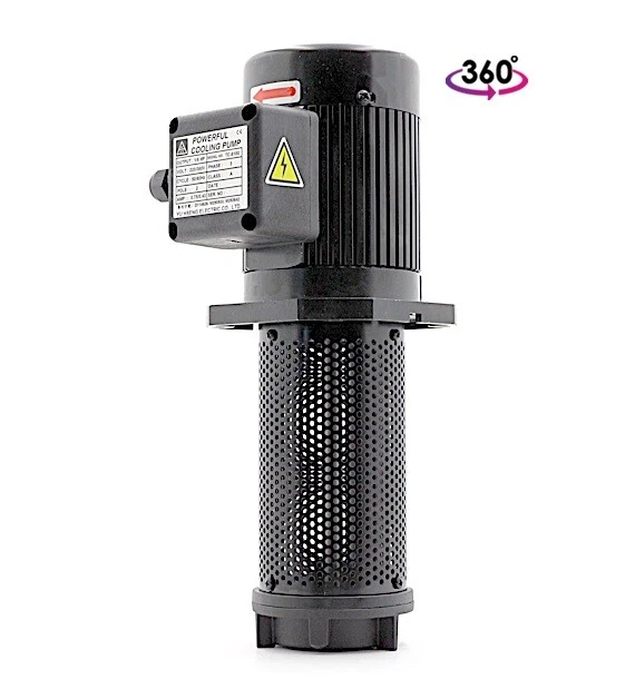 Bomba de refrigerante filtrada 1/8 HP 8180 eje 180 mm 7", 1 fase 110/220 V, diámetro 1/2" NPT Foto 1 de 4