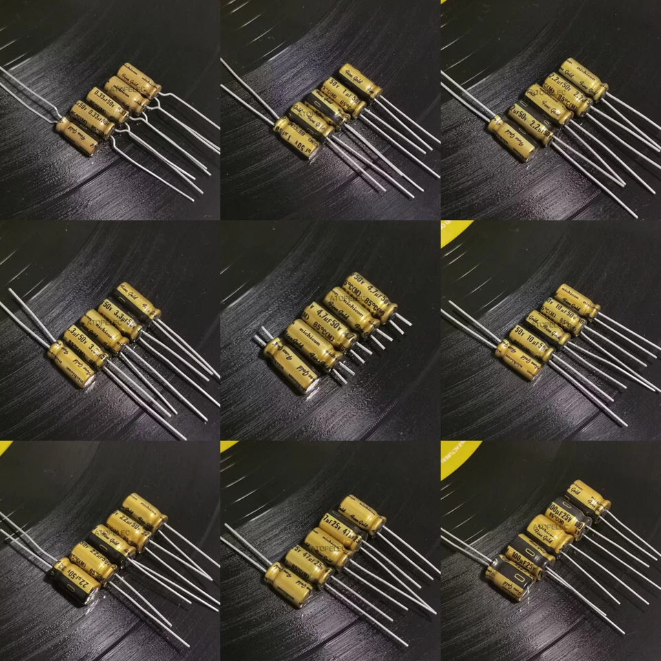 10 pezzi Nichicon FG Condensatore elettrolitico audio Hi-Fi oro fine 0,33-100uF 25-50 V - Immagine 1 di 1