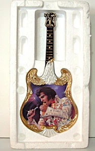 NUOVA chitarra Elvis Presley 1973 ALOHA FROM HAWAII Tour Bradford Exchange COA 2000 - Foto 1 di 7