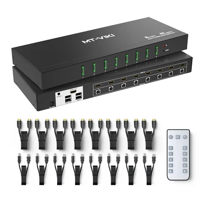 Interruptor KVM HDMI MT-VIKI 8 puertos 4K 60HZ 8 en 1 conmutador de salida para mouse teclado PC Foto 1 de 4