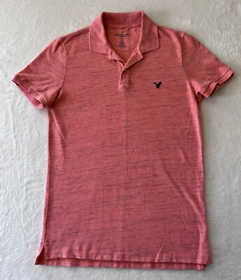 Camisa Polo American Eagle Outfitters Para Hombres Pequeña Naranja Calce Clásico Manga Corta Foto 1 de 4