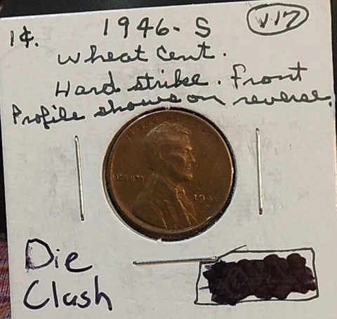 1946 S Lincoln Wheat Cent Error Die Clash Cover