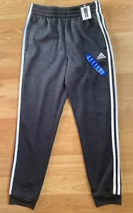 Boys Adidas 3 White Stripes Track Sweat Pants Youth Large 14-16 Black - Picture 1 of 9
