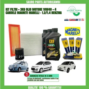 KIT TAGLIANDO + CANDELE FIAT 500/YPSILON/PANDA 169/PUNTO - 1.2/1.4 BENZINA - Foto 1 di 6