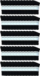 60 PK of Yacht & Smith Kids Premium Cotton Crew Socks Gray 4-6 - Boys Crew Sock - Picture 1 of 17