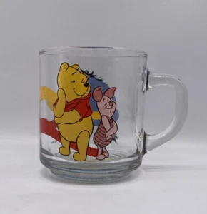 Vintage Disney Winnie The Pooh Glass Coffee Mug Cup Anchor Hocking - Picture 1 of 9
