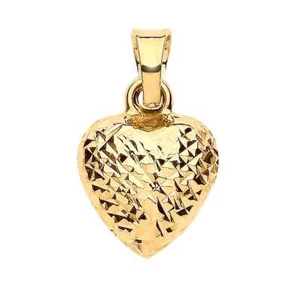 Colgante con dije de corazón de oro de 9K. Regalo para mujer, ella, esposa y novia. Envío gratis - Imagen 1 de 10