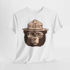 Anti-Trump Activist Protest T-Shirt, Bear, Political Resistance Apparel, Unisex - Picture 1 of 53