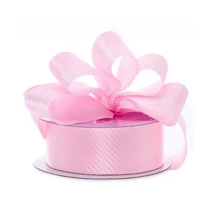 Pink Diagonal Embossed Satin Ribbon - 7/8in. x 25 Yards (pm57081038) - Picture 1 of 1