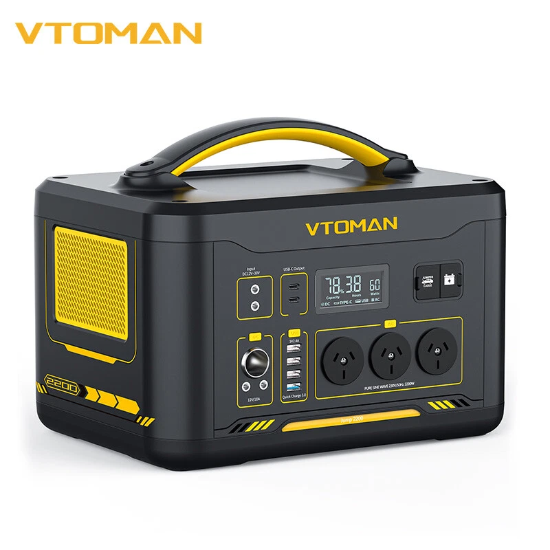 Vtoman 2200w/1500w Tragbare Powerstation 1548wh Solargenerator Lifepo4 Camping