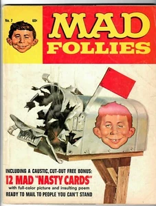 Mad Magazine 1969 7th Annual Collection Of Mad Follies" + "Nasty Cards" Insert - Bild 1 von 11