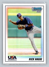 2010 Bowman Chrome Rick Hague /777 USA Baseball Refractors USA