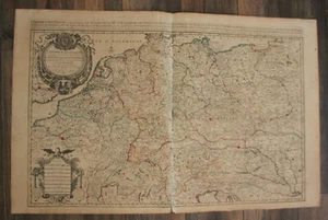 Orig. grenzkol. Kupferstichkarte "L'Empire d'Allemagne" 1692 Europa sf - Bild 1 von 3