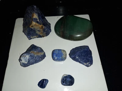 7 Mineralien-Halbedelsteine-Heilsteine  Aventurin,Sodalith und, oder Lapislazuli - Bild 1 von 4