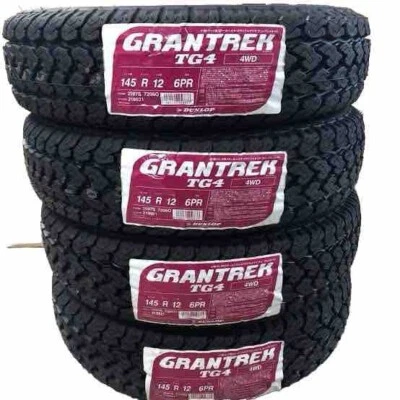 Dunlop Grantrek TG4 145/R12 6PR Kei Truck Snow Mud Tire Mini Truck Set of 4 - Image 1 of 4