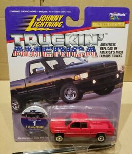 Johnny Lightning 1996 Dodge Ram Pick Up Truck,  red 1:64 Carded 
