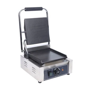 Commercial Sandwich Press Grill Griddle Panini Maker Smooth Flat Surface Steak - Picture 1 of 14