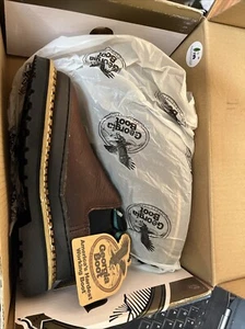 Georgia Giant Romeo Boots Women Brown Leather Ankle Pull On Work GR362 Sz 5.5 M - Picture 1 of 8