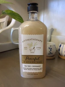 Bath & Body Works Aromatherapy Peaceful Tea Tree Peppermint Body Wash New - Picture 1 of 5
