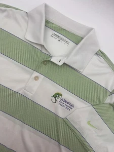 Men's Nike Golf Polo La Iguana Golf Course Costa Rica Logo SZ Med. Green Stripe - Picture 1 of 9