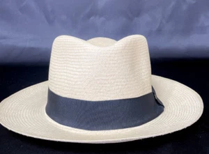 Cappello Panama Originale Ecuador UOMO - DONNA ""HABANO"" Taglia 56cm Tesa 6 cm. 16 trame - Foto 1 di 7