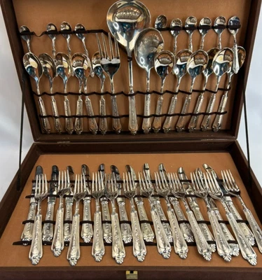 Cuchara tenedor cuchara cubiertos LBL Italia cuchillo plateado E.P. zinc cubiertos en caja original Foto 1 de 4