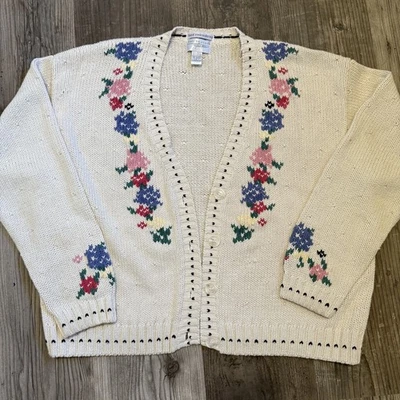 Suéter Vintage VanHeusen Mujer L Bordado a Mano  Foto 1 de 4