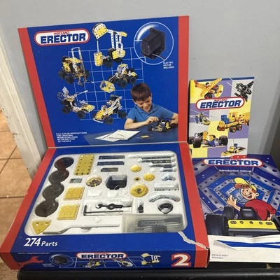Meccano Erector Set #2 Metal Construction Kit 27 Illustrated Models INCOMPLETE - Image 1 of 4
