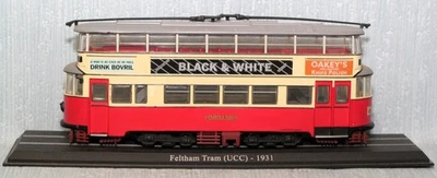 ATLAS EDITIONS  4648102 1:76 1931 FELTHAM TRAM LONDON UNITED BOXED - Image 1 of 4