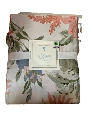 Pottery Barn Kids Tencel Garden Rose Floral Flower Duvet Cover Twin_New_T#A - Image 1 of 4