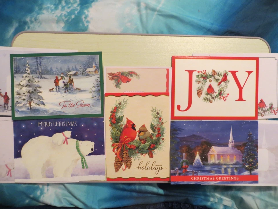 5 Christmas Cards With Matching Envelopes - Image 1 of 4