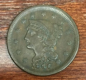 1846 Large Cent 1C - Small Date - #3 - Picture 1 of 6