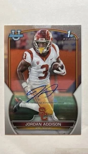 2022 Bowman University Chrome Jordan Addison Prospect Auto RC #36 - Bild 1 von 2